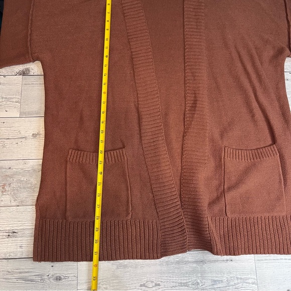 Plus Size Sonoma Goods For Life The Every Long Sleeve Cardigan - 1X Brown - Picture 10 of 11